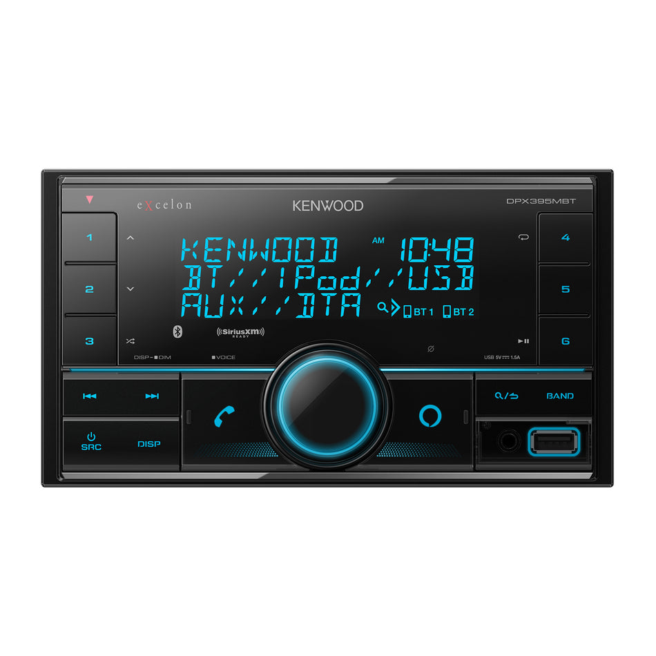 Kenwood DPX395MBT, Double DIN Bluetooth Digital Media Receiver w/ Front USB (Does Not Play CDs)