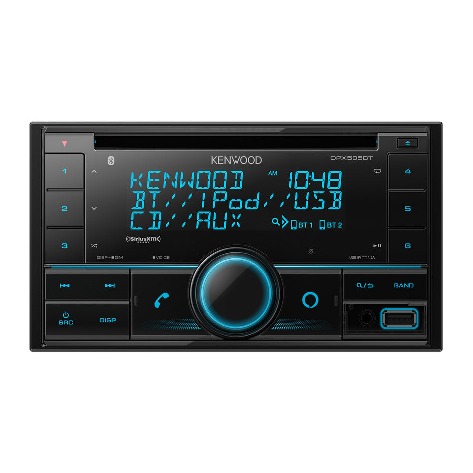 Kenwood DPX505BT, Double DIN Bluetooth CD Receiver w/ Front USB & Aux Input