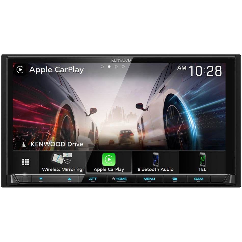 Kenwood DMX908S, eXcelon 6.95" Double Din Multimedia Receiver w/ Apple CarPlay™ and Android Auto™ (Does Not Play CDs)