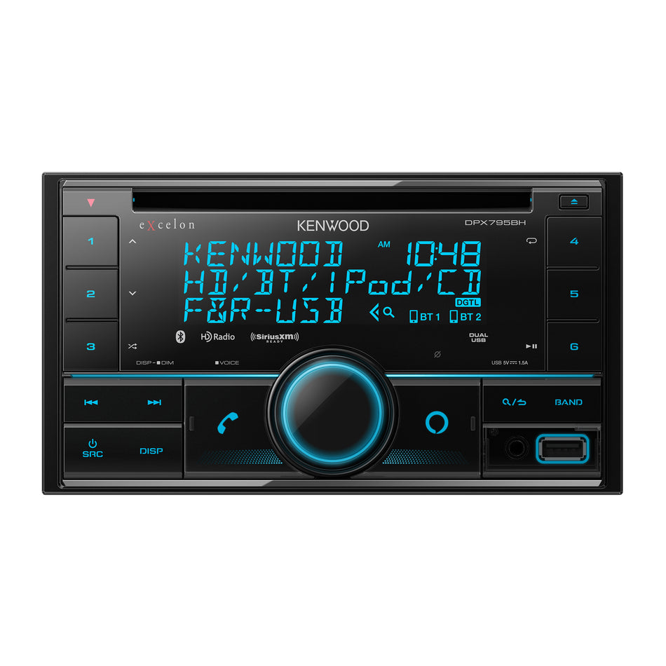 Kenwood DPX795BH, eXcelon Double DIN Bluetooth CD Receiver w/ HD Radio