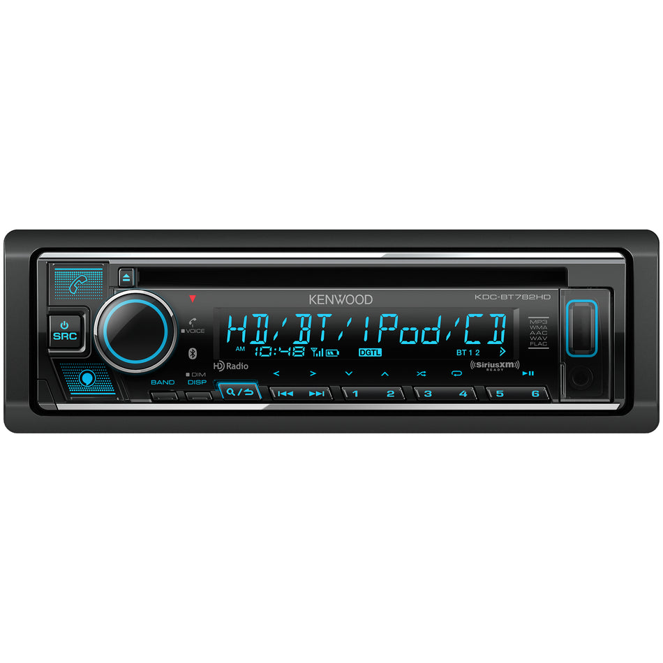 Kenwood KDC-BT782HD, Bluetooth CD Receiver w/ Alexa, HD Radio, Front USB & Aux