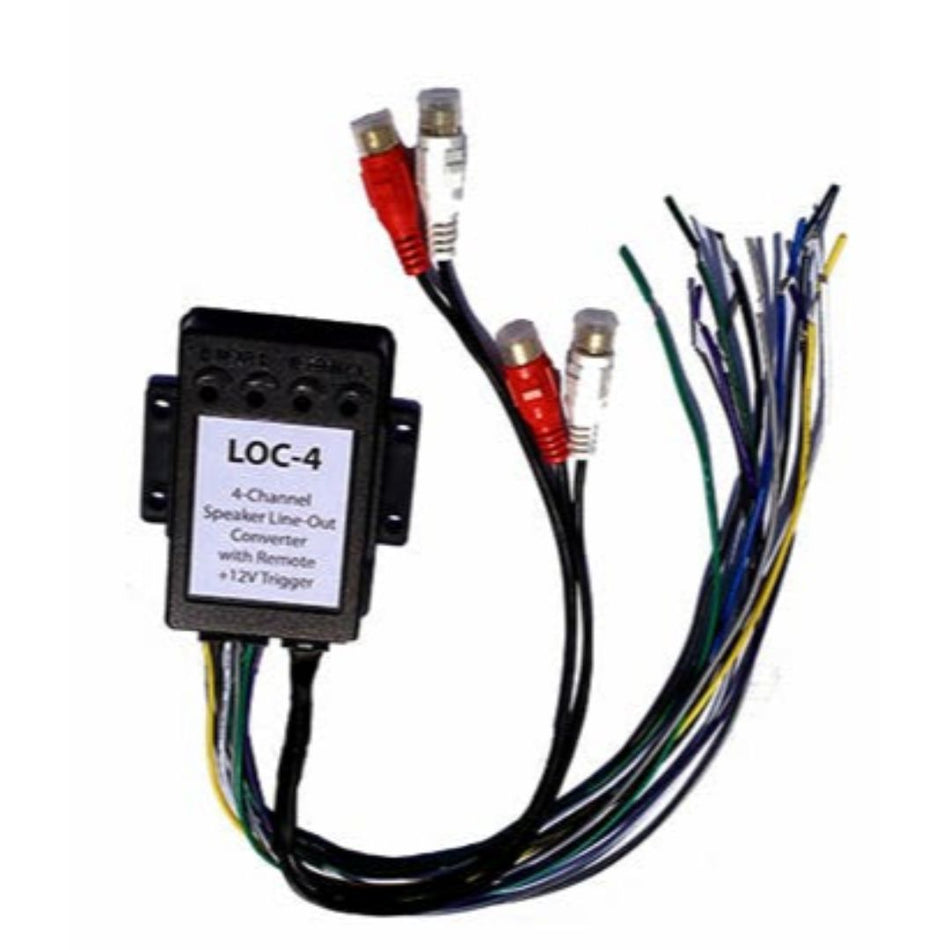Crux LOC-4, 4 Channel Line Out Converter with Remote 12 Volt Trigger