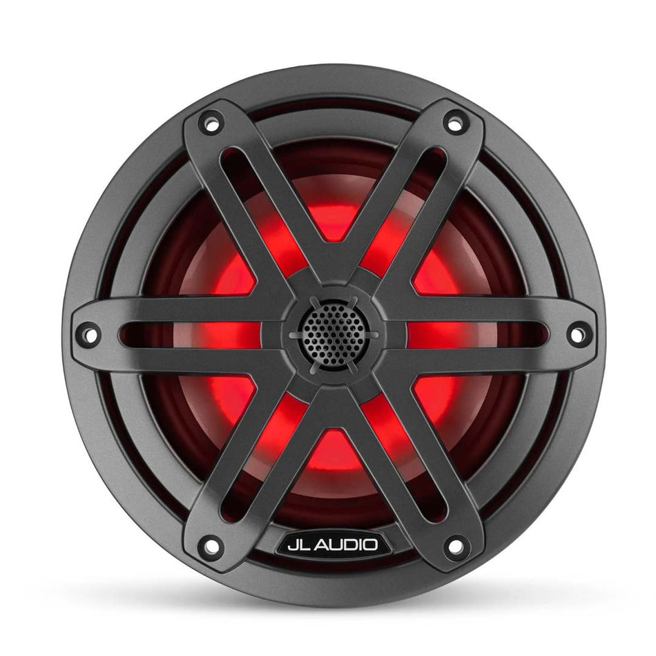 JL Audio M3-650X-S-Gm-i, M3 6.5" 2-Way Marine Speaker, Sport Gunmetal w/ LED