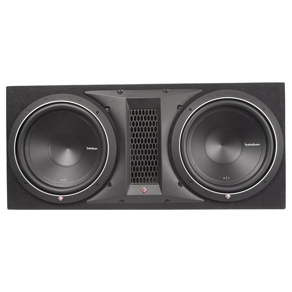Rockford Fosgate P1-2X10, Punch Dual 10" Ported Loaded Enclosure, 500 Watts RMS