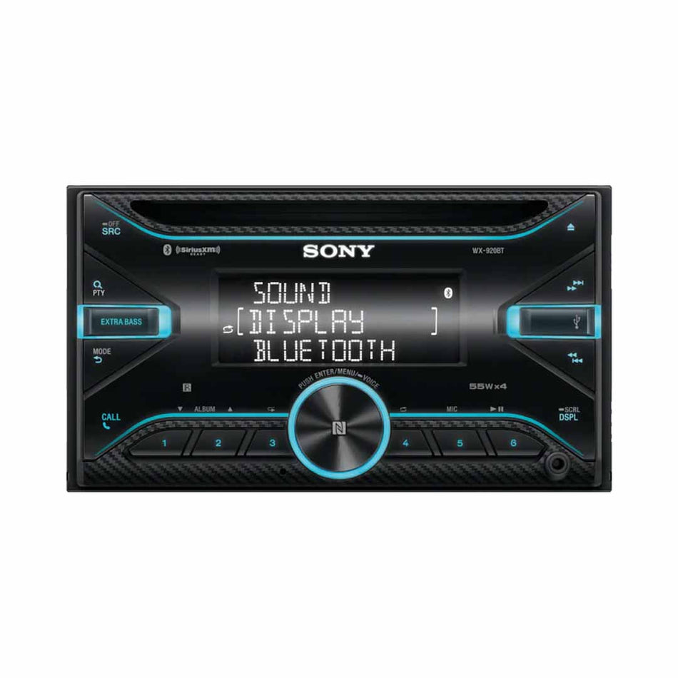 Sony WX-920BT, Double DIN CD/MP3 Bluetooth Car Stereo w/ Variable Color Display