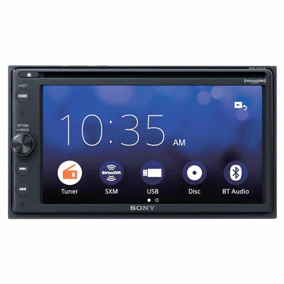 Sony XAV-AX210SXM, 6.4" Double Din CD DVD Player Apple CarPlay / Android Auto