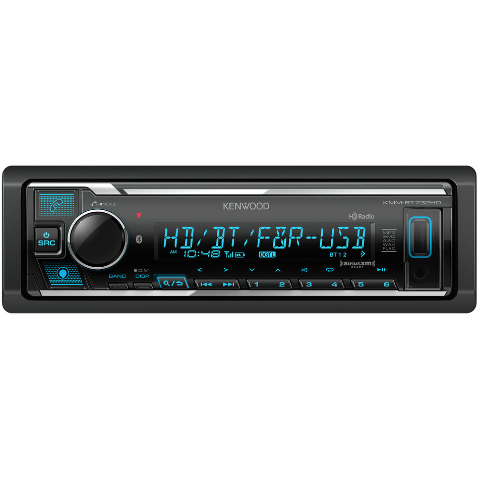 Kenwood KMM-BT732HD, Bluetooth Digital Media Receiver w/ HD Radio (Does Not Play CDs)