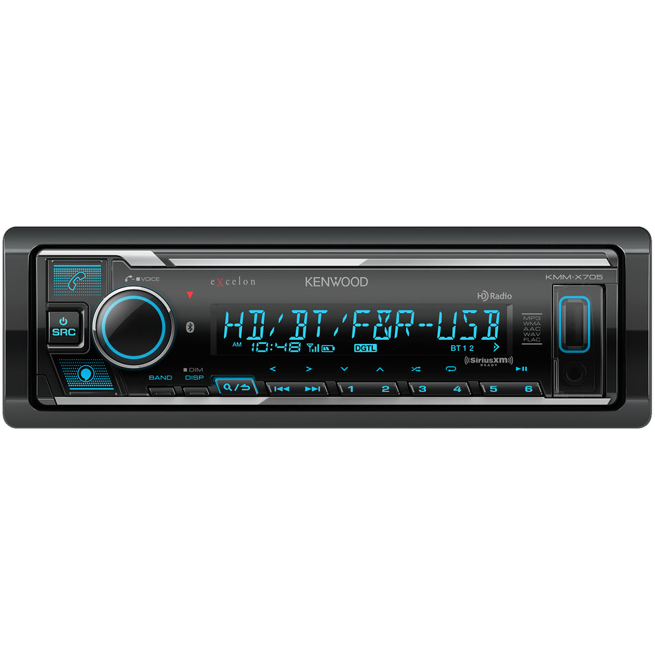 Kenwood KMM-X705, eXcelon Bluetooth Digital Media Receiver w/ HD Radio (Does Not Play CDs)