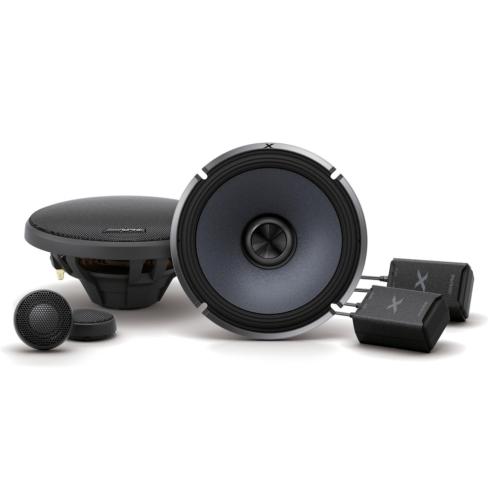 Alpine X-S65C, X Series 6.5" 2-Way Component Car Speakers - 360 Watts