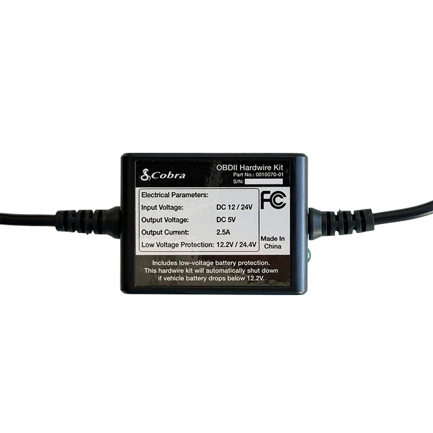 Cobra 0010070-1, OBDII Port to USB-C Hardwire Kit