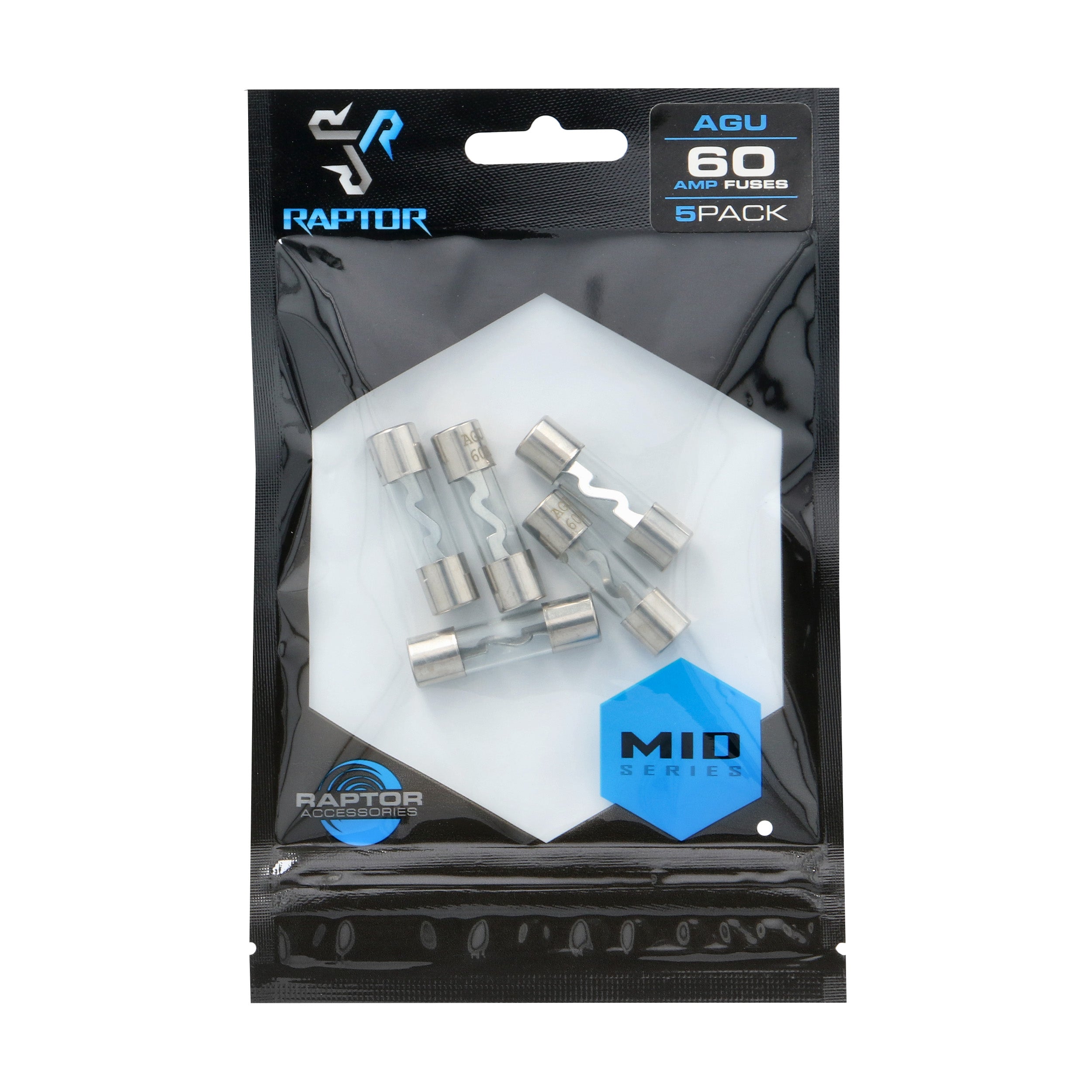 Raptor RAGU60-5, (5)Fuses AGU 60 Amp