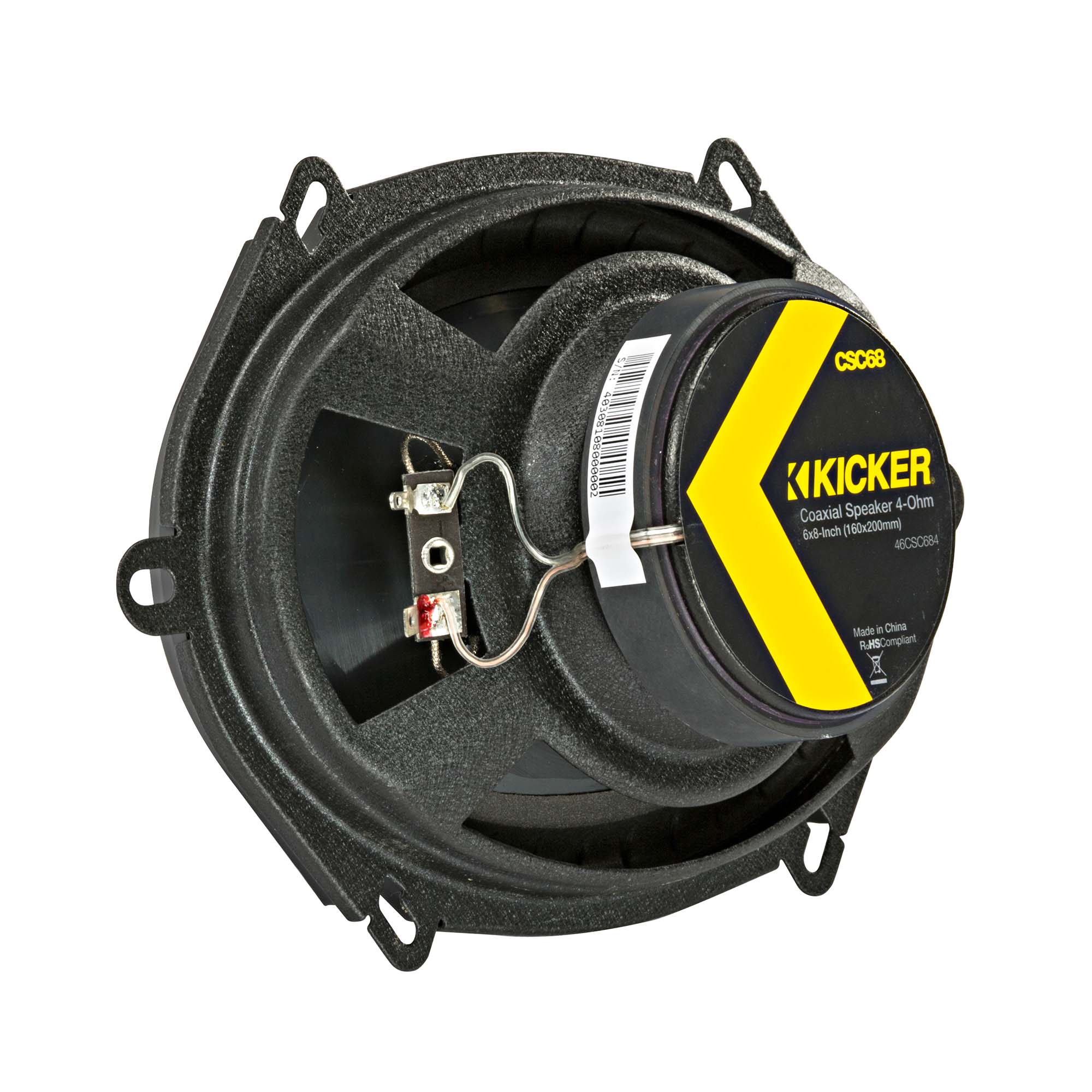 Kicker CSC684, CS Series 6x8" 2 Way Coaxial Car Speakers + Damping Kit Bundle
