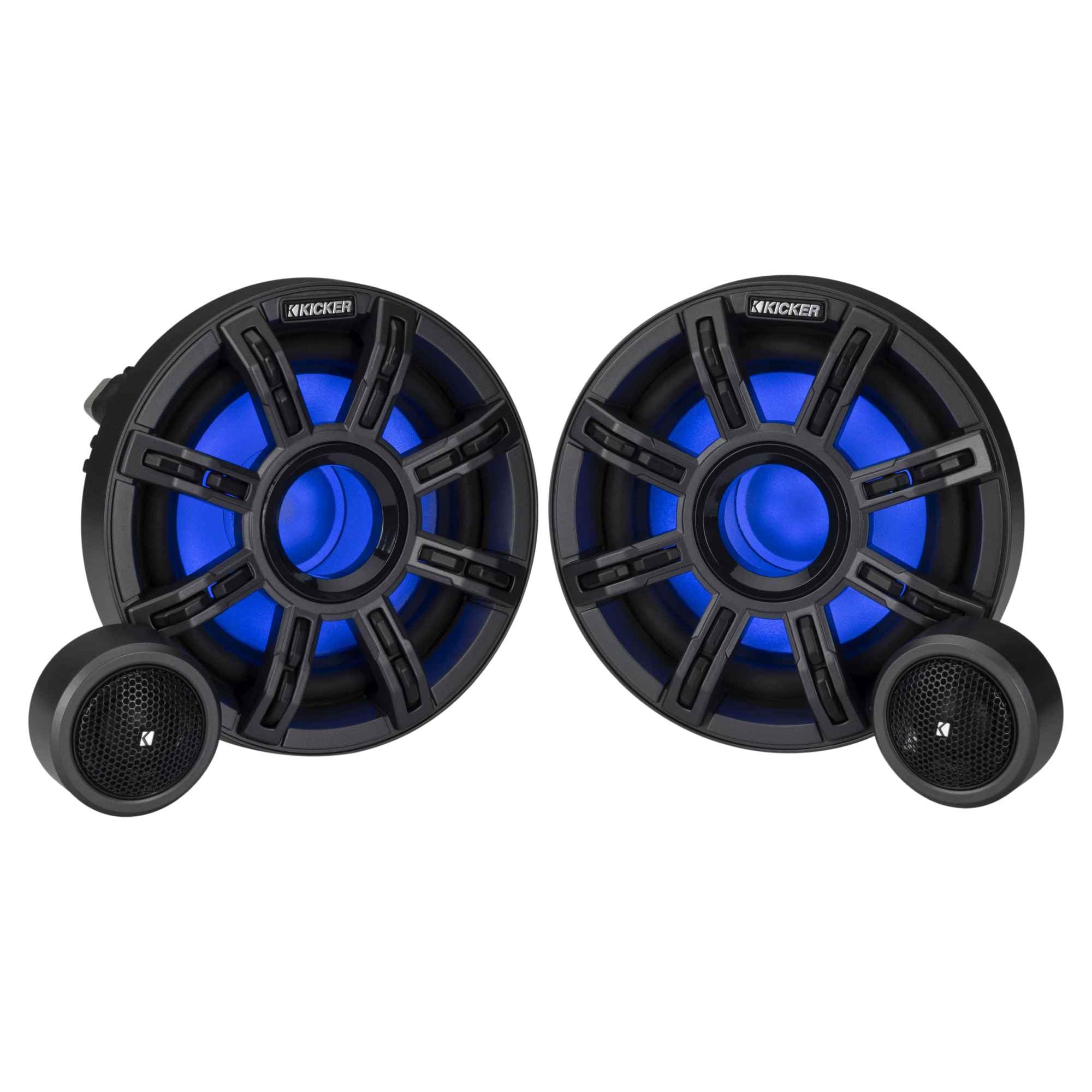 Kicker MSS65, MSS Premium 6.5" Component 4 Ohm Marine Speakers (51MSS65)