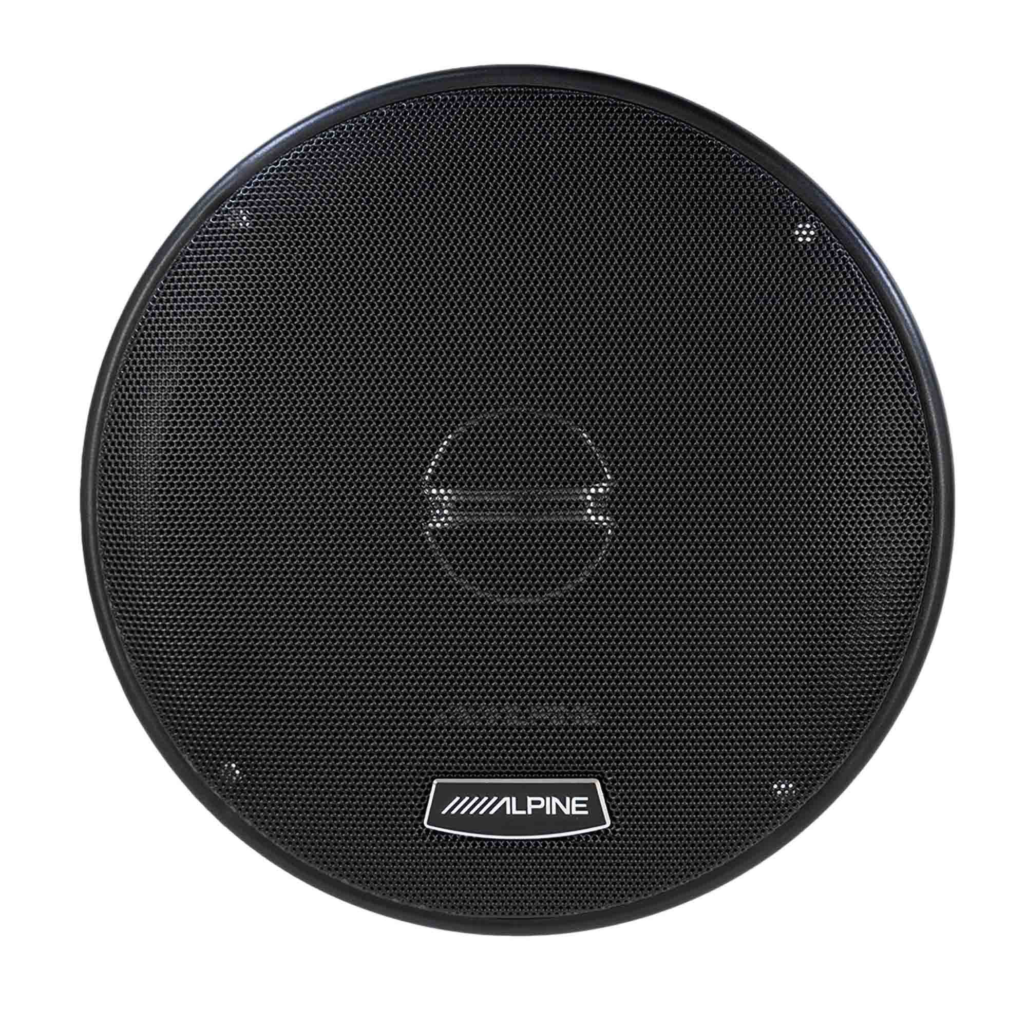 Alpine DM-65-G 6.5" 2-Way Coaxial Speakers with Grille bundle, 4 Speakers
