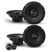 Alpine EL-E65-G Coaxial and EL-E65C-G Component 6.5-Inch Speakers with Grille Bundle