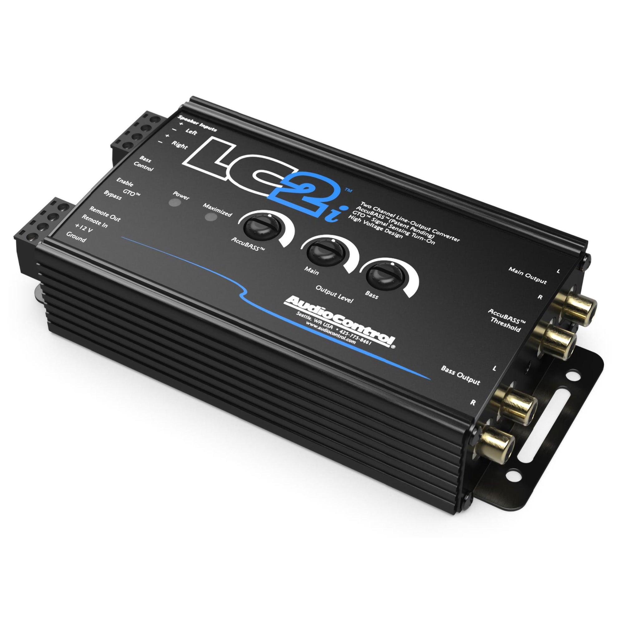 Alpine HDA-F60 Status Series Hi-Res 4 Channel Amplifier, 480W with AudioControl LC2i 2 Channel Line-Output Converter and AccuBASS Bundle