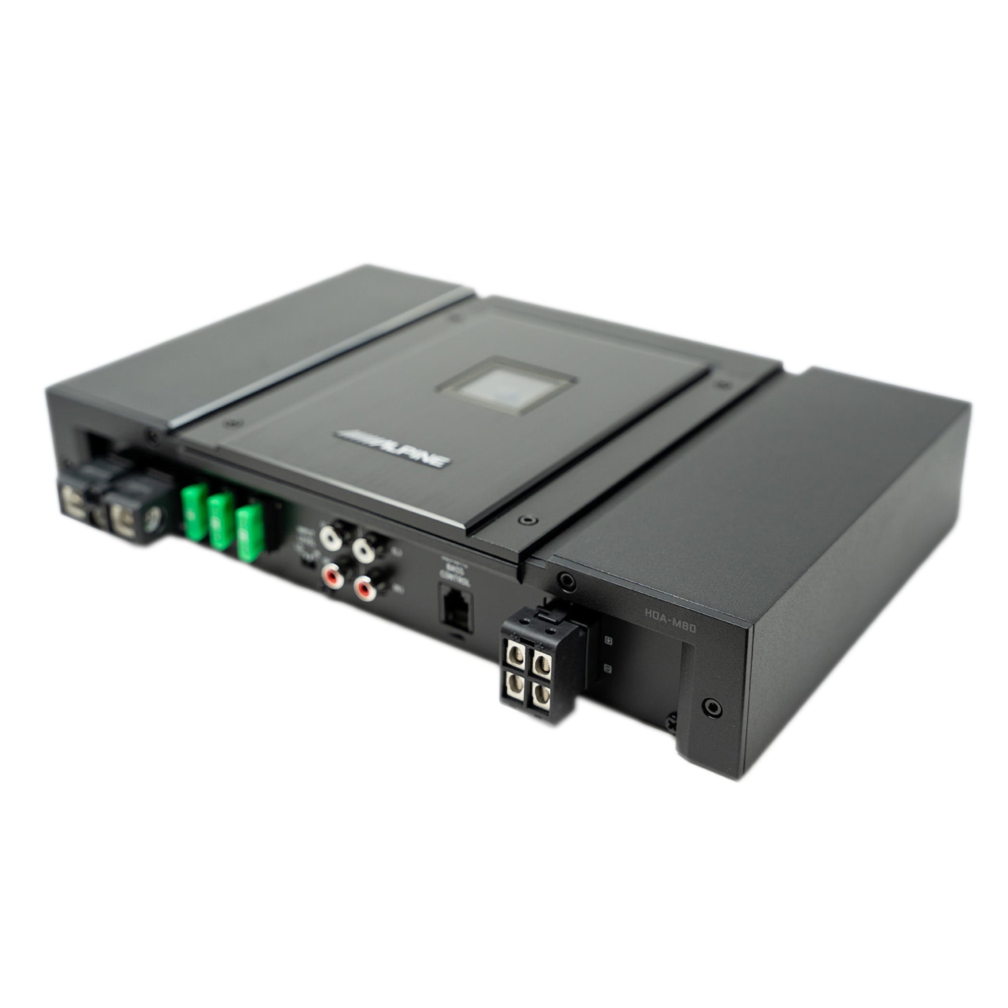 Alpine HDA-M80 Status Series Hi-Res Mono Subwoofer Amplifier 900 Watts with AudioControl LC2i 2 Channel Line-Output Converter and AccuBASS Bundle