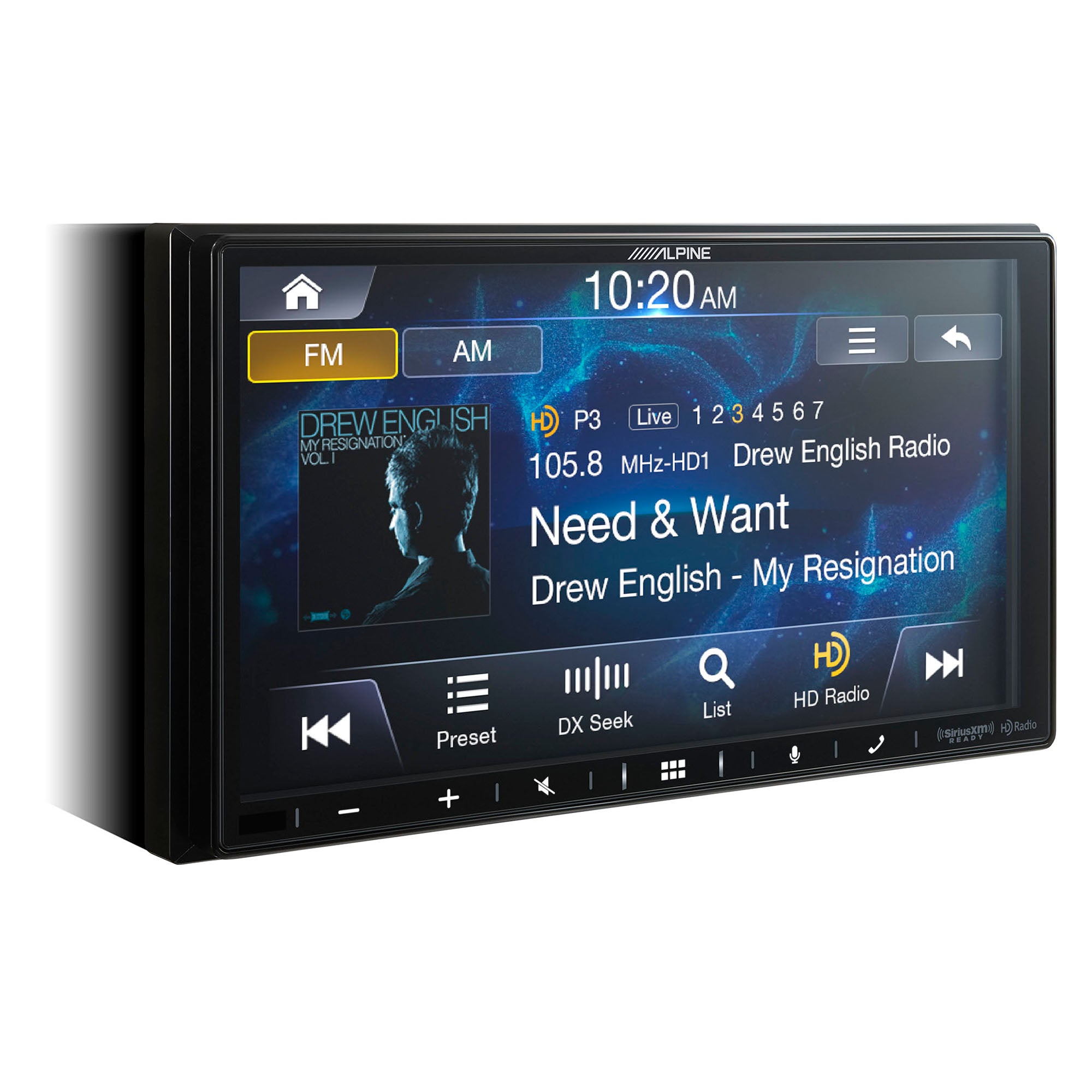 Alpine iLX-407 7-Inch Double DIN Digital Media Receiver with Apple CarPlay Android Auto and Alpine KTA-200M PowerStack Class D Mono Subwoofer Amplifier Bundle