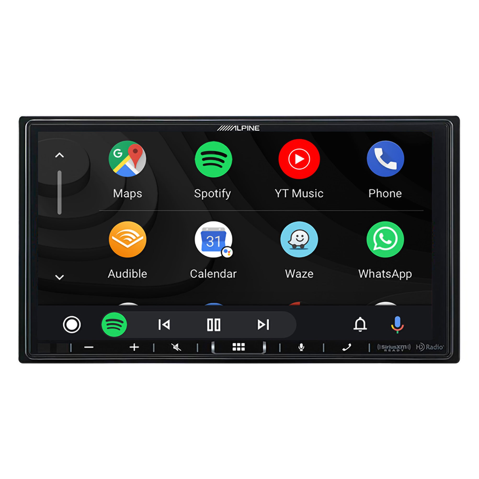 Alpine iLX-407 7-Inch Double DIN Digital Media Receiver with Apple CarPlay Android Auto and Alpine KTA-200M PowerStack Class D Mono Subwoofer Amplifier Bundle
