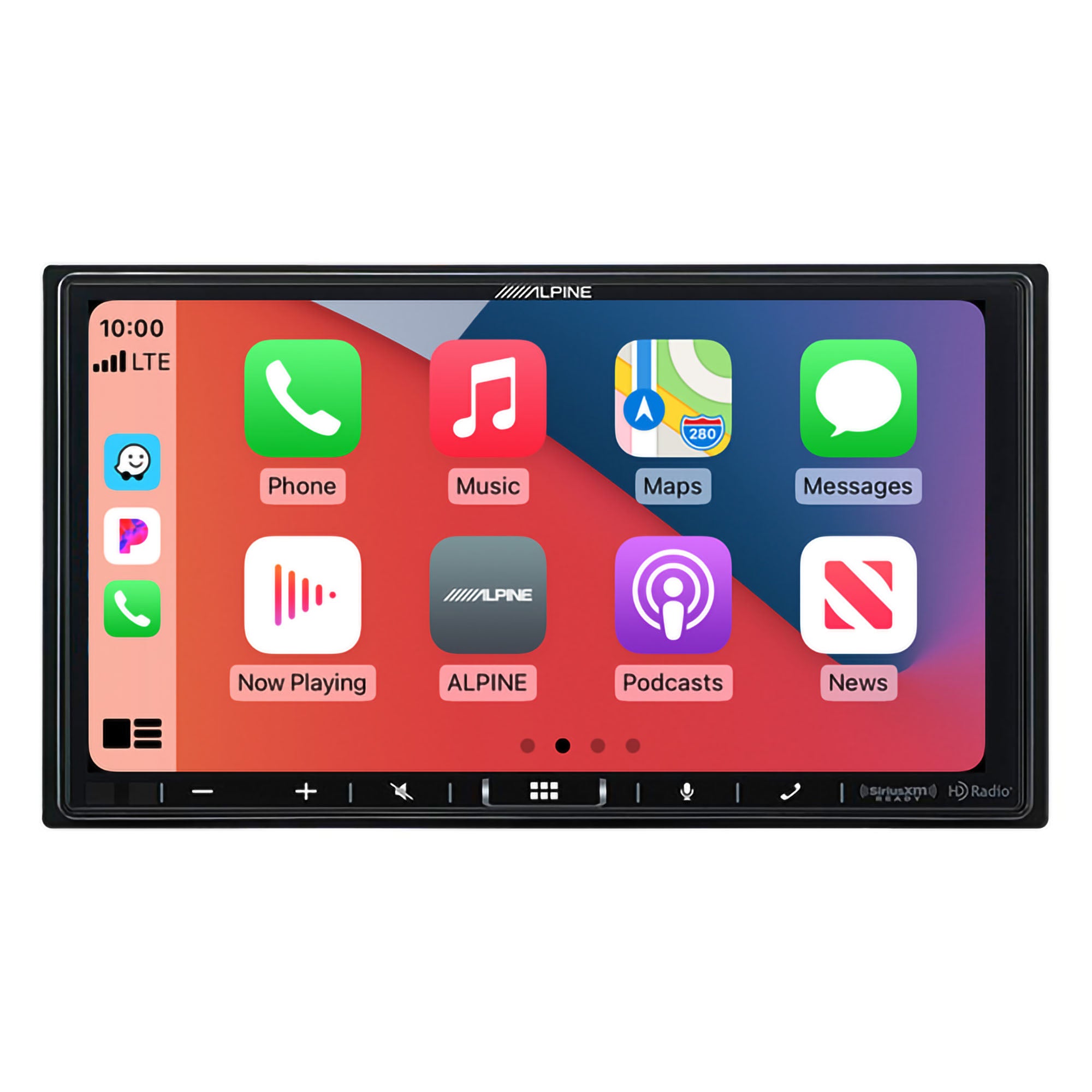 Alpine iLX-407 7-Inch Double DIN Digital Media Receiver with Apple CarPlay Android Auto and Alpine KTA-200M PowerStack Class D Mono Subwoofer Amplifier Bundle