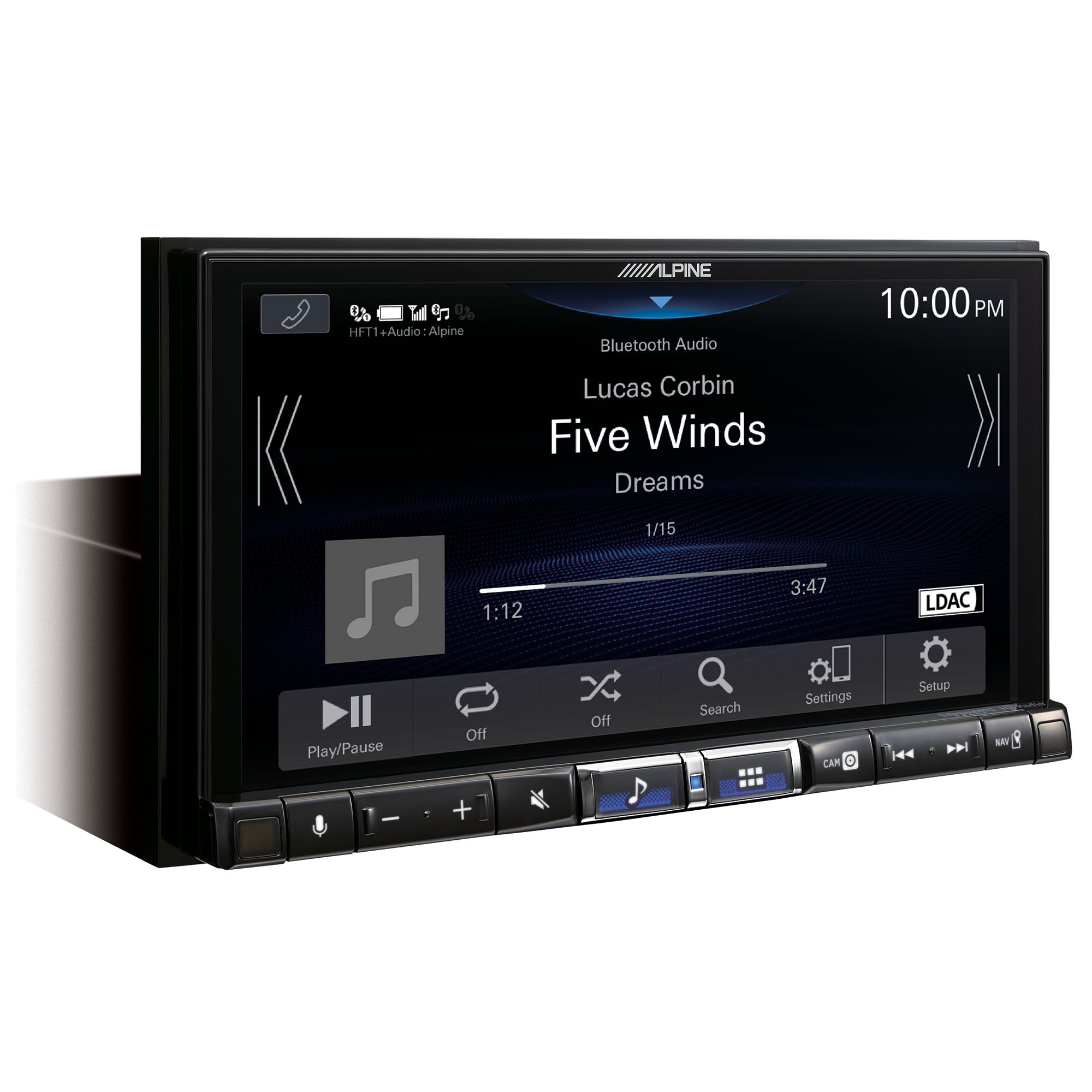 Alpine iLX-507 7-Inch Double DIN Digital Media Receiver with Wireless CarPlay Android Auto and Alpine RUX-H02 Addon Remote Bass Knob for Alpine Halo Multimedia Receivers Bundle