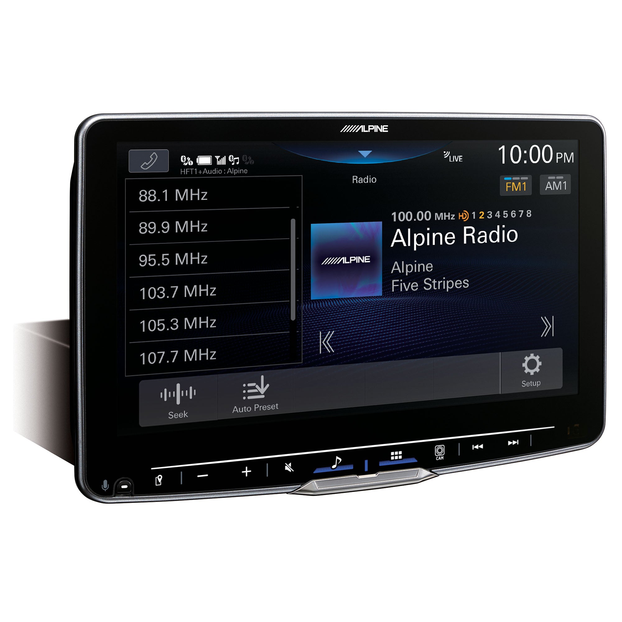 Alpine iLX-F509 Halo 9 Floating Hi-Res Multimedia Receiver with Wireless Apple CarPlay Android Auto and Alpine RUX-H02 Addon Remote Bass Knob for Alpine Halo Multimedia Receivers Bundle