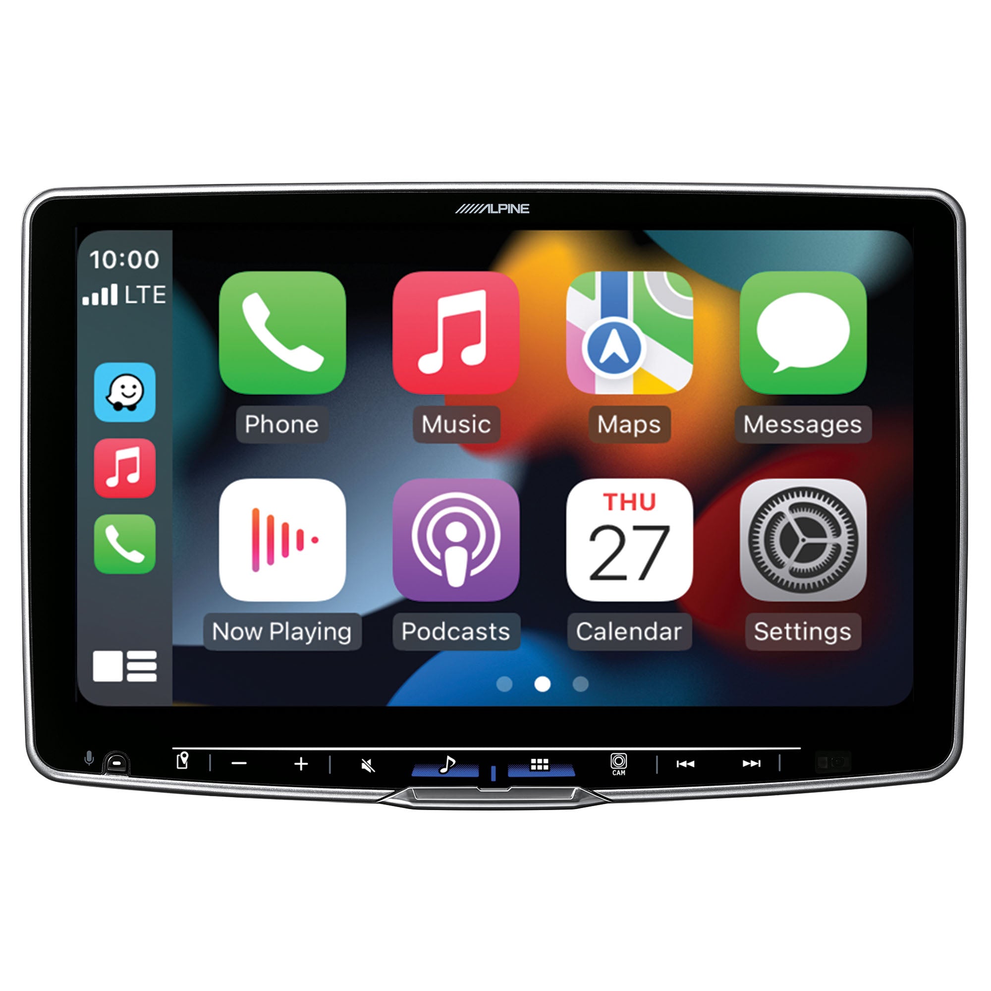 Alpine iLX-F511 Halo 11 Floating Hi-Res Multimedia Receiver with Wireless Apple CarPlay Android Auto and Alpine RUX-H02 Addon Remote Bass Knob for Alpine Halo Multimedia Receivers Bundle