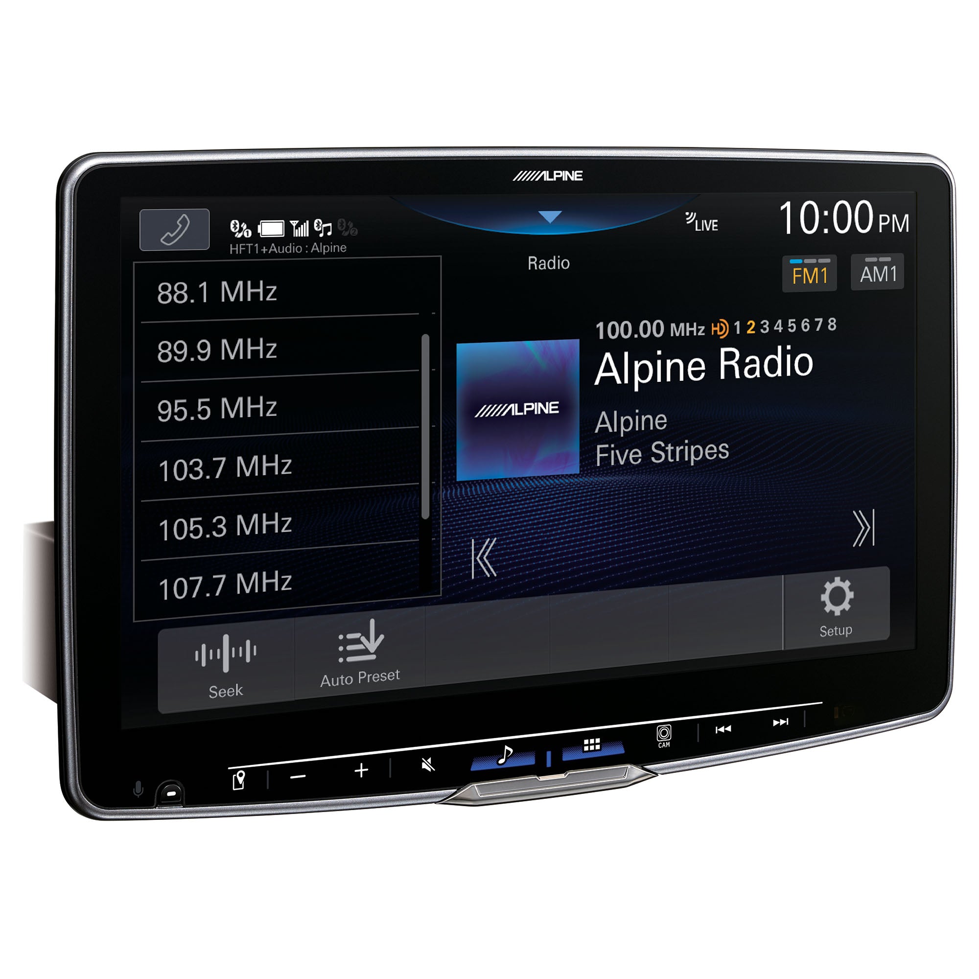 Alpine iLX-F511 Halo 11 Floating Hi-Res Multimedia Receiver with Wireless Apple CarPlay Android Auto and Alpine RUX-H02 Addon Remote Bass Knob for Alpine Halo Multimedia Receivers Bundle