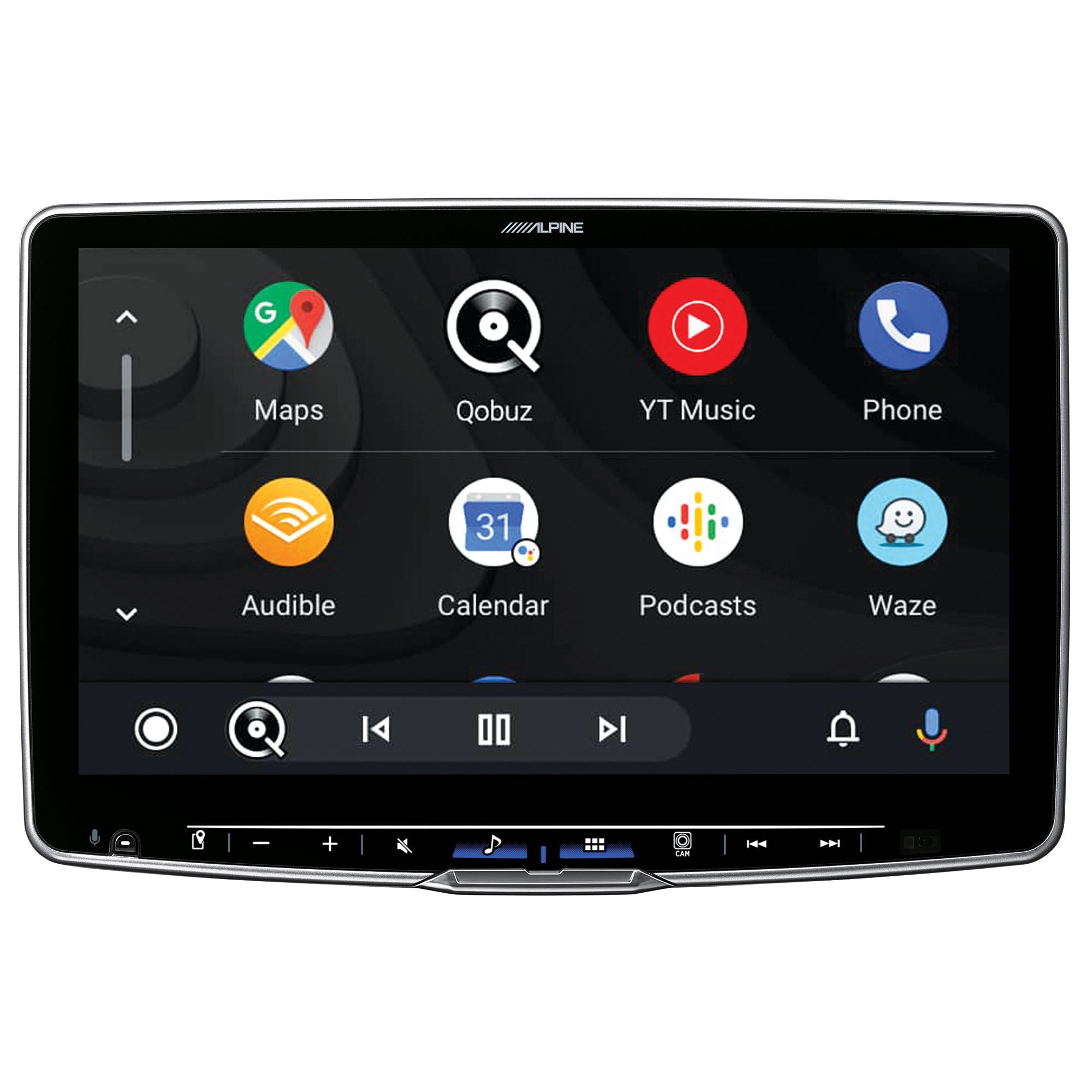 Alpine iLX-F511 Halo 11 Floating Hi-Res Multimedia Receiver with Wireless Apple CarPlay Android Auto and Stinger SDC-2CHFHD Opsis Universal Full HD Front & Rear Dash Camera Bundle