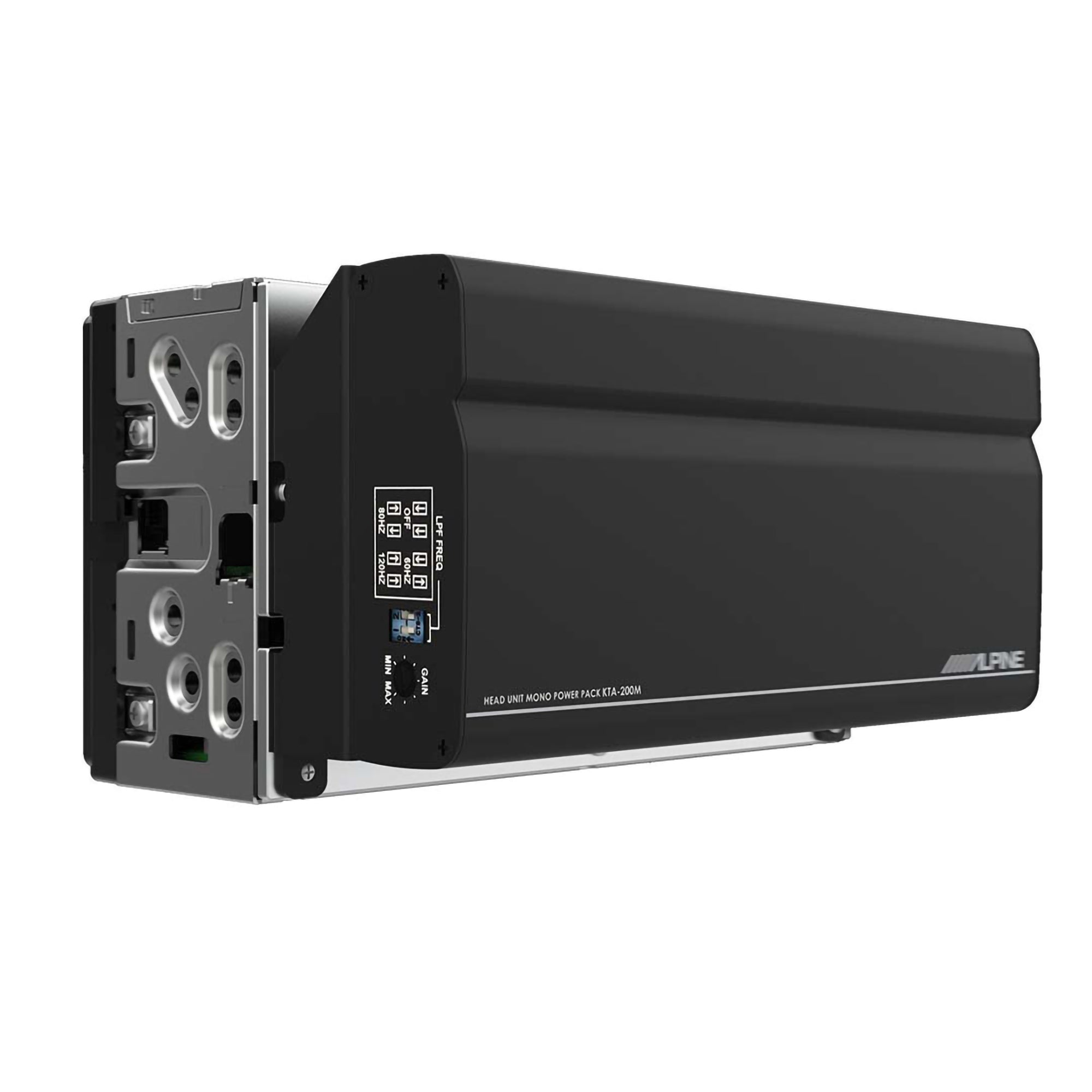 Alpine ILX-W670 7-Inch Double DIN Multimedia Receiver with Apple CarPlay Android Auto and Alpine KTA-200M PowerStack Class D Monoblock Subwoofer Amplifier Bundle