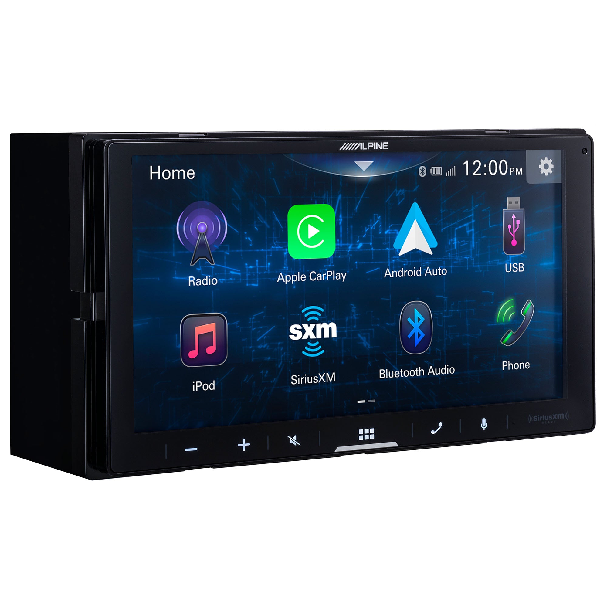 Alpine ILX-W670 7-Inch Double DIN Multimedia Receiver with Apple CarPlay Android Auto and Alpine KTA-450 Power Pack Class D 4 Channel Amplifier 400 Watts DPP Bundle