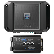 Alpine R2-A60F R Series 4-Channel Class D Amplifier 600W with AudioControl LC2i 2 Channel Line-Output Converter with AccuBASS Bundle
