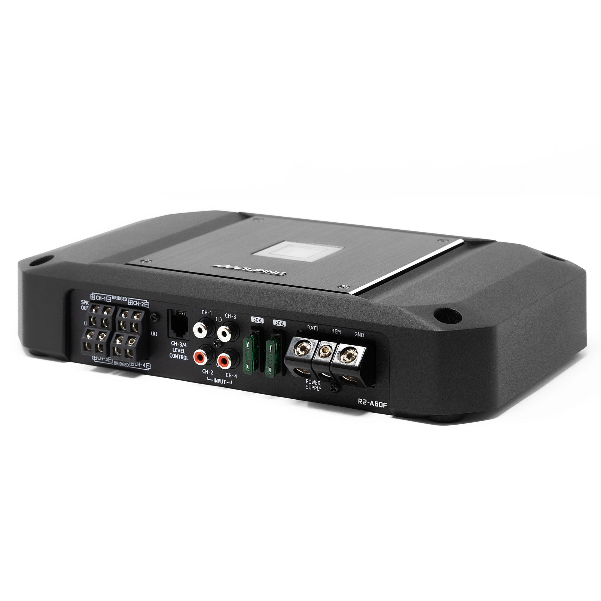 Alpine R2-A60F R Series 4-Channel Class D Amplifier 600W with AudioControl LC2i 2 Channel Line-Output Converter with AccuBASS Bundle