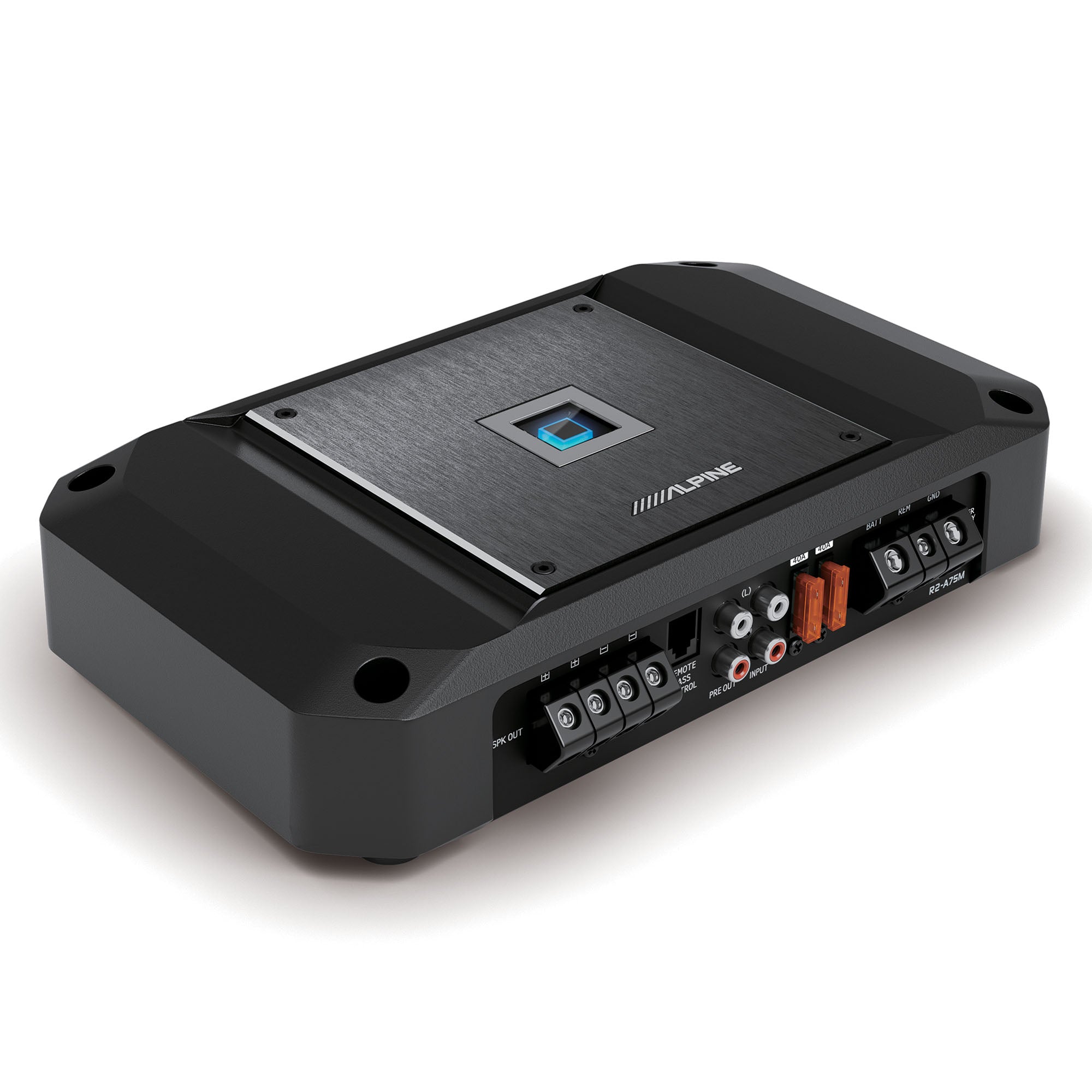 Alpine R2-A75M R Series Mono Class D Subwoofer Amplifier 750W with AudioControl LC2i 2 Channel Line-Output Converter with AccuBASS Bundle