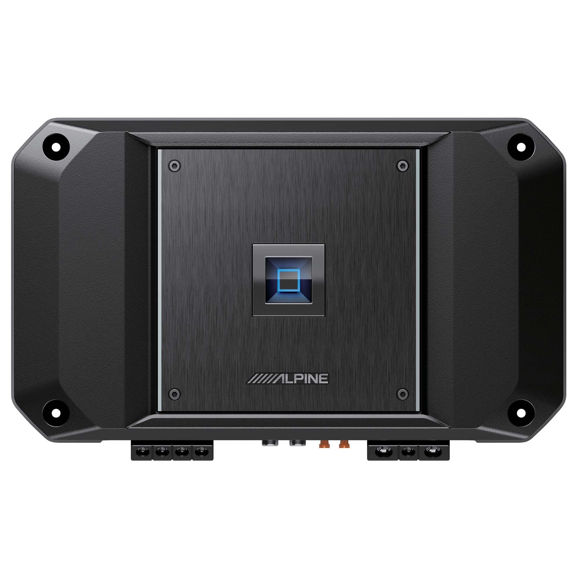Alpine R2-A75M R Series Mono Class D Subwoofer Amplifier 750W with SoundBox TCK4 4 Gauge OFC Complete 4 GA Copper Amplifier Install Wiring Kit Bundle