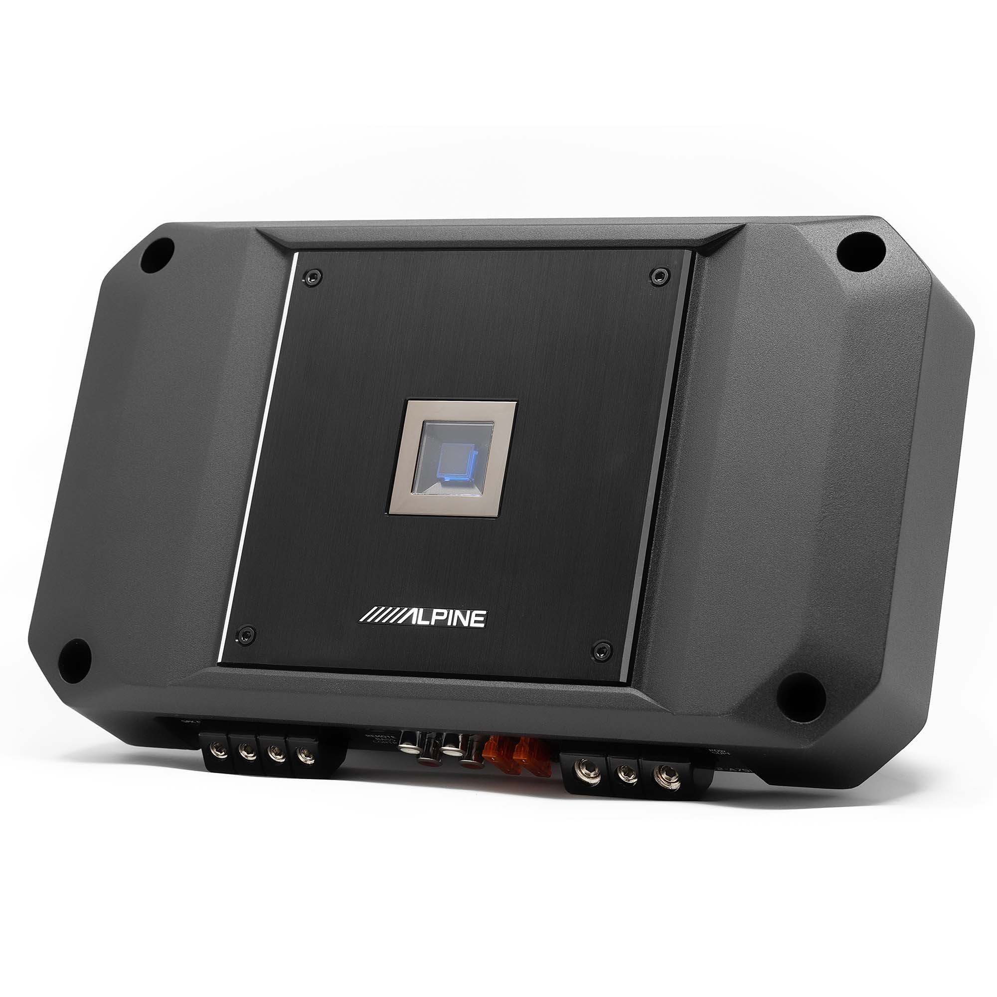 Alpine R2-A75M R Series Mono Class D Subwoofer Amplifier 750W with SoundBox TCK4 4 Gauge OFC Complete 4 GA Copper Amplifier Install Wiring Kit Bundle