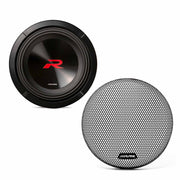 Alpine R2-W10D2 R Series 10 Dual 2-Ohm Subwoofer with Alpine KTE-10G.3 10 Subwoofer Grille for Select Alpine Subwoofers Bundle