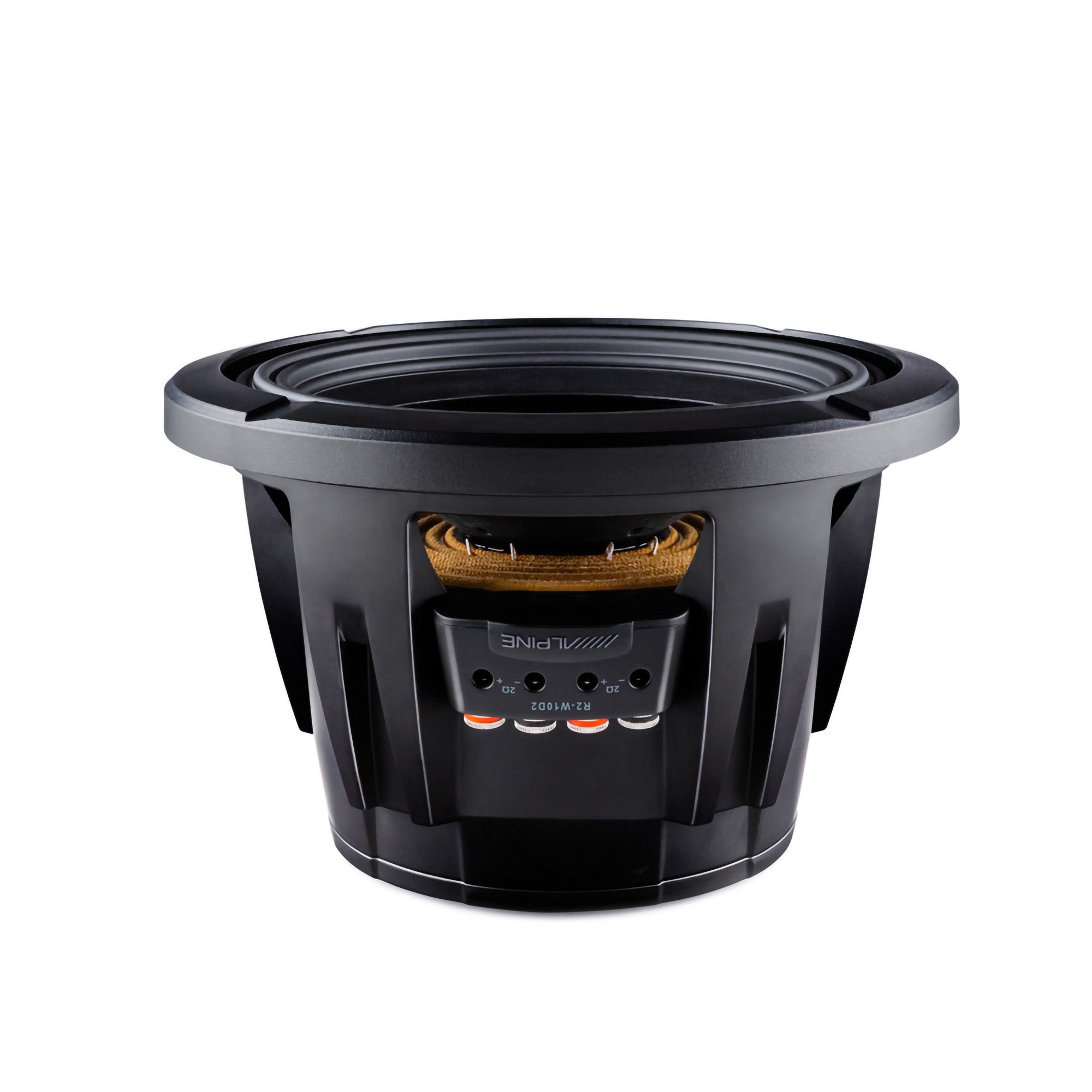 Alpine R2-W10D2 R Series 10 Dual 2-Ohm Subwoofer with Alpine KTE-10G.3 10 Subwoofer Grille for Select Alpine Subwoofers Bundle
