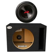 Alpine R2-W10D2 R Series 10 Dual 2-Ohm Subwoofer with SoundBox E Series Single 10-Inch Vented Subwoofer Enclosure Bundle