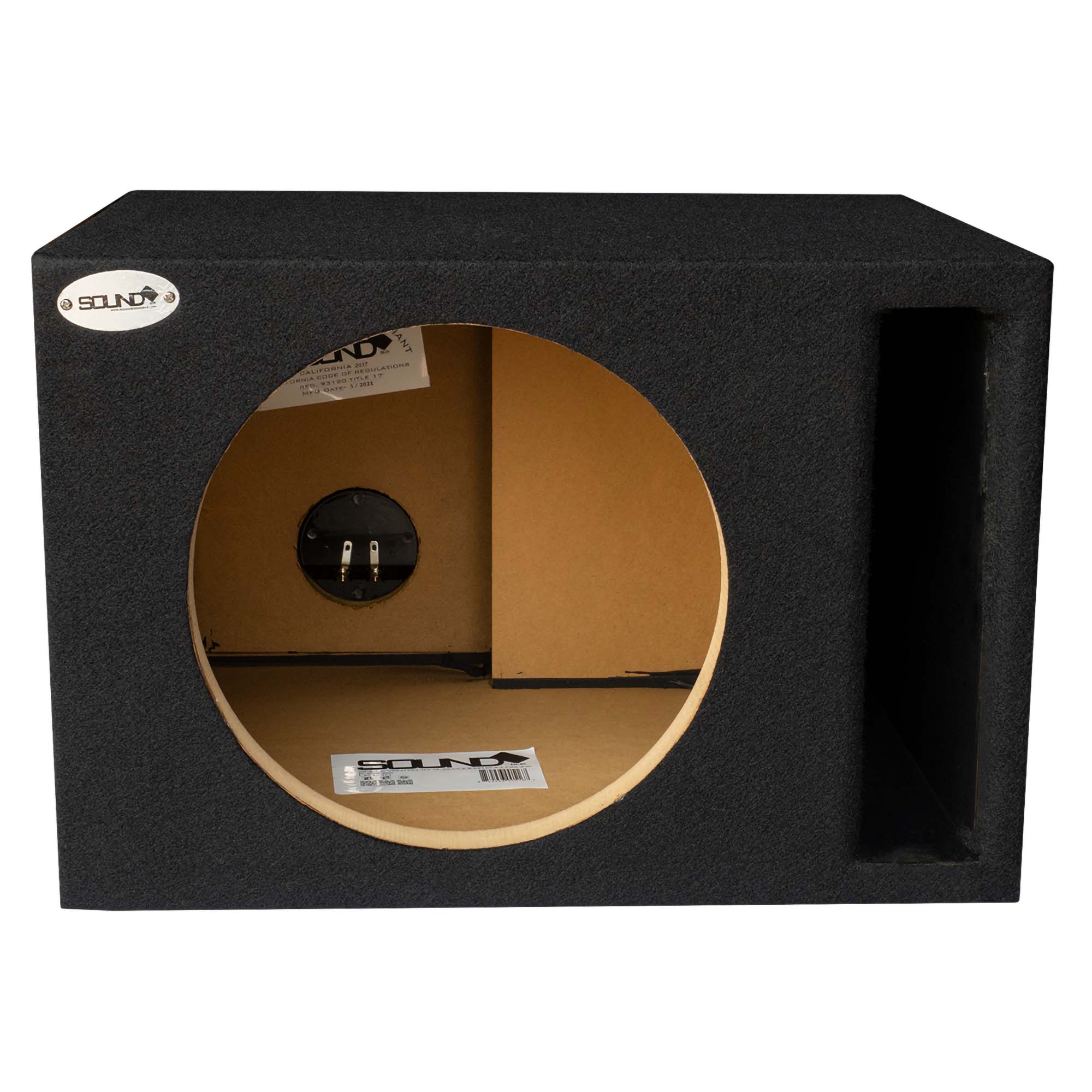 Alpine R2-W10D2 R Series 10 Dual 2-Ohm Subwoofer with SoundBox E Series Single 10-Inch Vented Subwoofer Enclosure Bundle