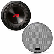 Alpine R2-W10D4 R Series 10 Dual 4-Ohm Subwoofer with Alpine KTE-10G.3 10 Subwoofer Grille for Select Alpine Subwoofers Bundle