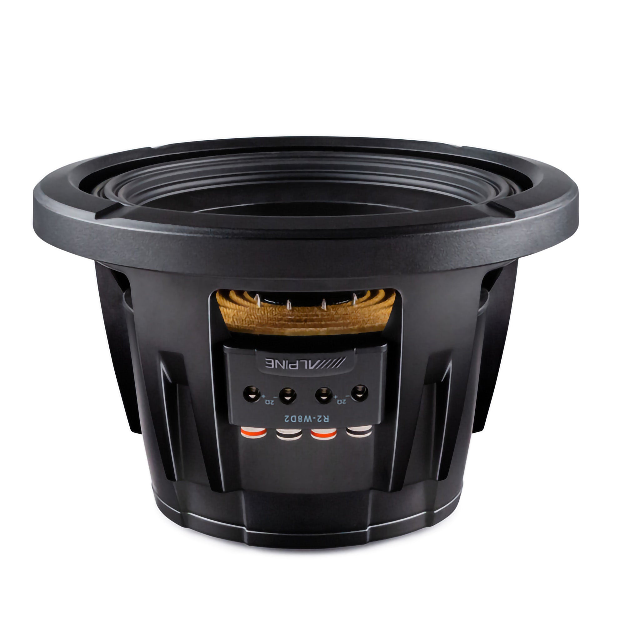 Alpine R2-W8D2 R Series 8 Dual 2-Ohm Subwoofer with Alpine KTE-8G.3 8-Inch Grille for Select Apline Subwoofer Bundle