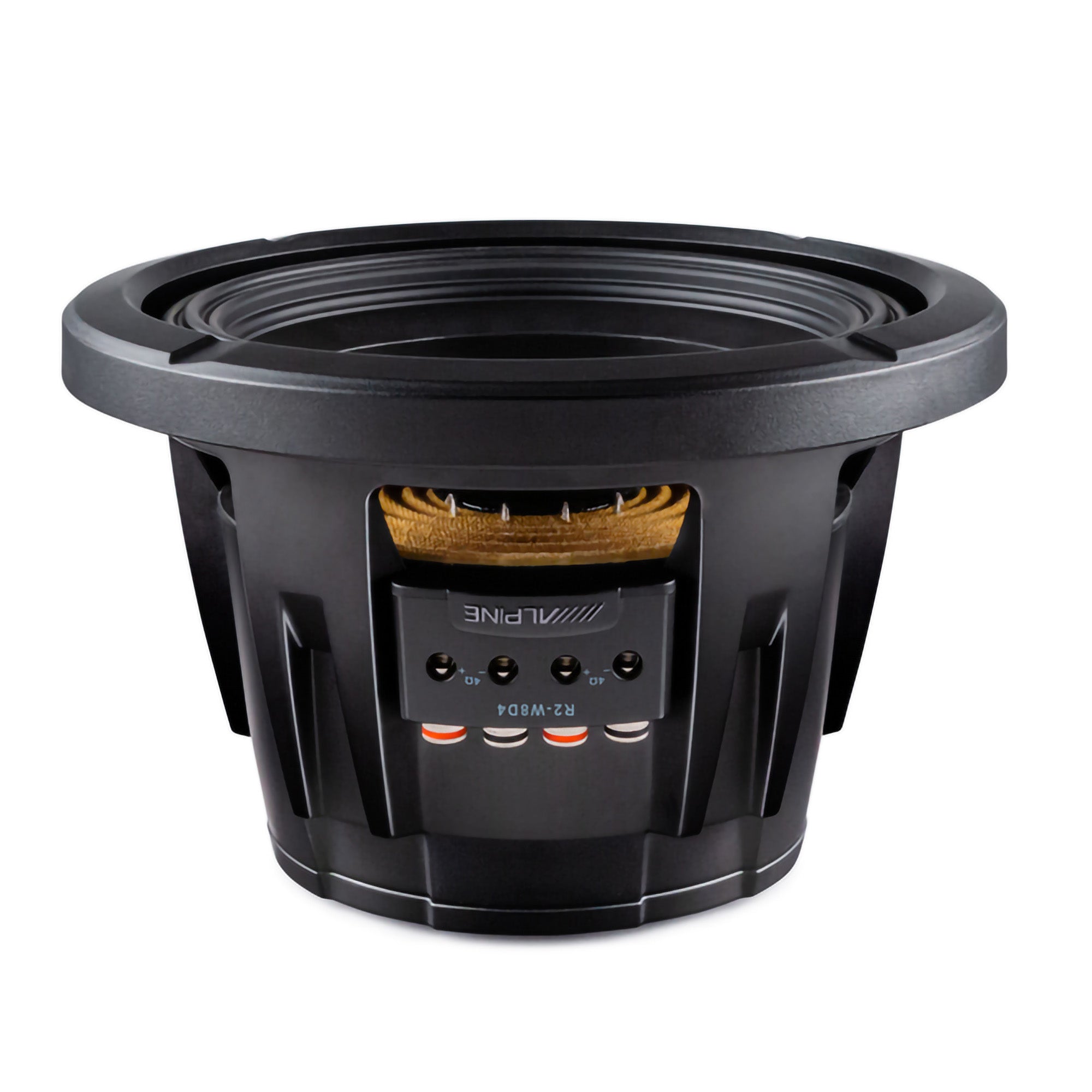 Alpine R2-W8D4 R Series 8 Dual 4-Ohm Subwoofer with Alpine KTE-8G.3 8-Inch Grille for Select Apline Subwoofer Bundle