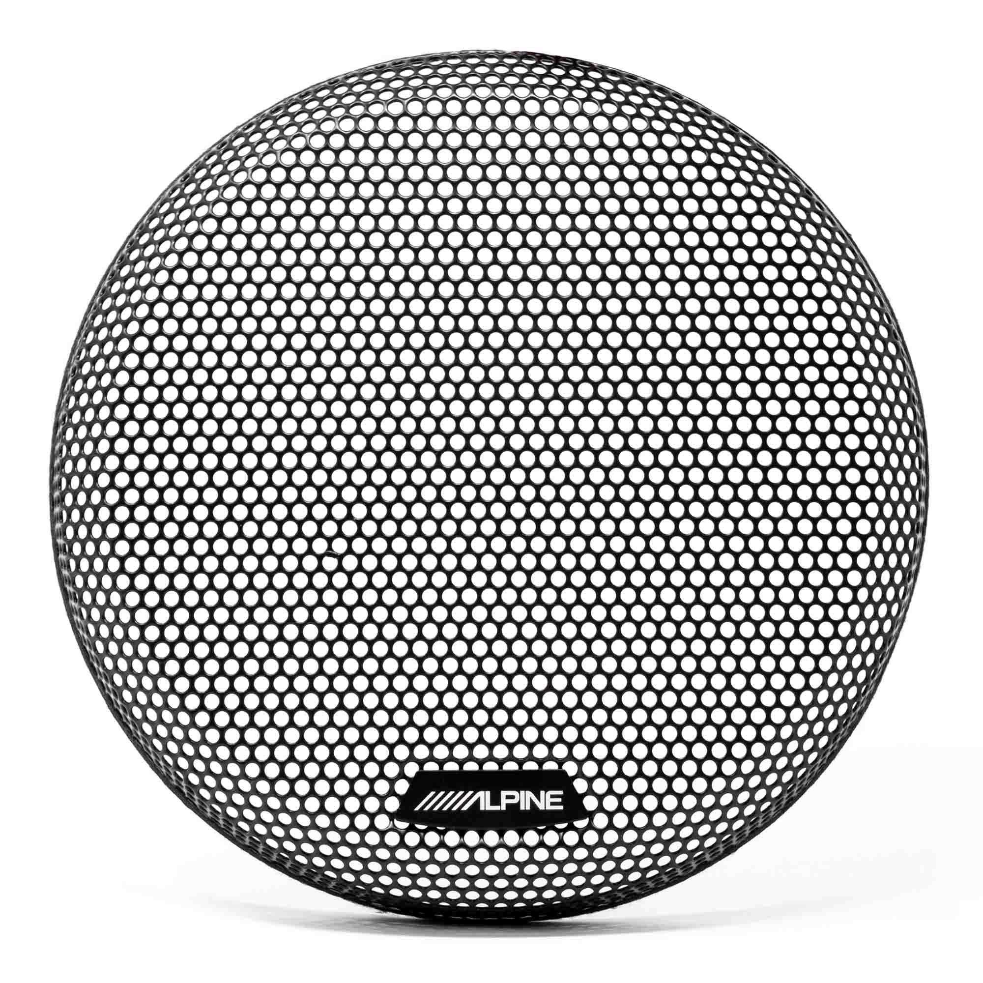 Alpine R2-W8D4 R Series 8 Dual 4-Ohm Subwoofer with Alpine KTE-8G.3 8-Inch Grille for Select Apline Subwoofer Bundle