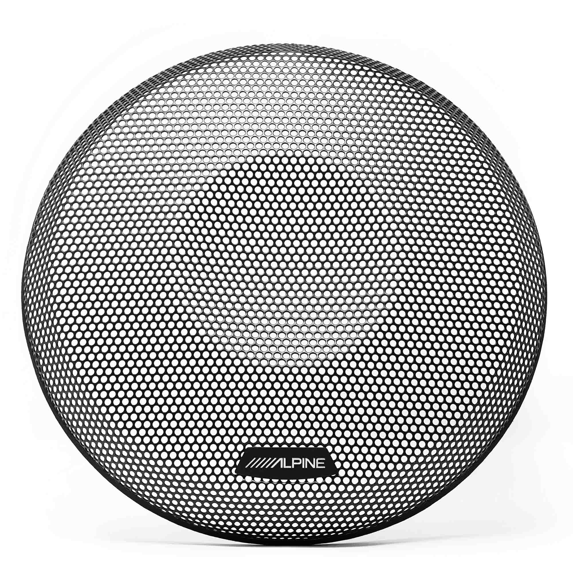 Alpine RS-W10D4 R Series 10 Dual 4-Ohm Shallow Subwoofer 600 Watts with Alpine KTE-RS10G 10-Inch Grille for R Series Shallow Subwoofers Bundle