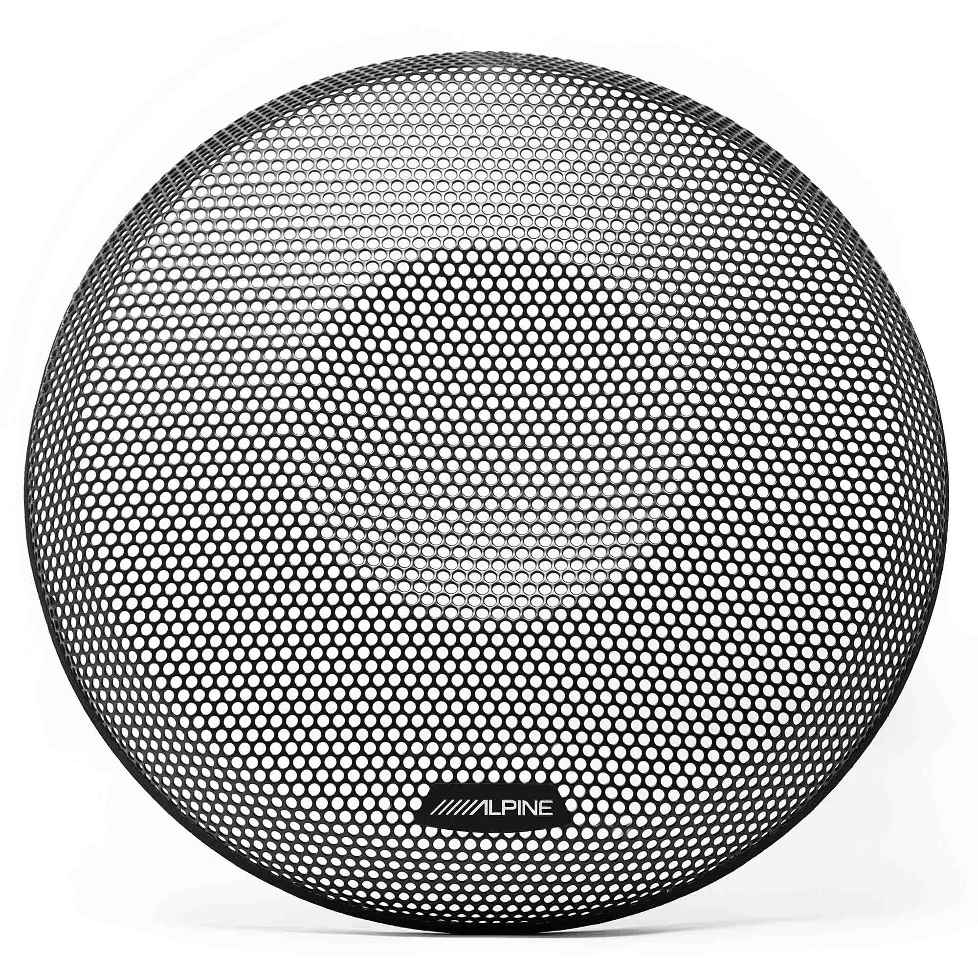 Alpine RS-W12D4 R Series 12 Dual 4-Ohm Shallow Subwoofer 600 Watts with Alpine KTE-RS12G 12-Inche Grille for R Series Shallow Subwoofers Bundle