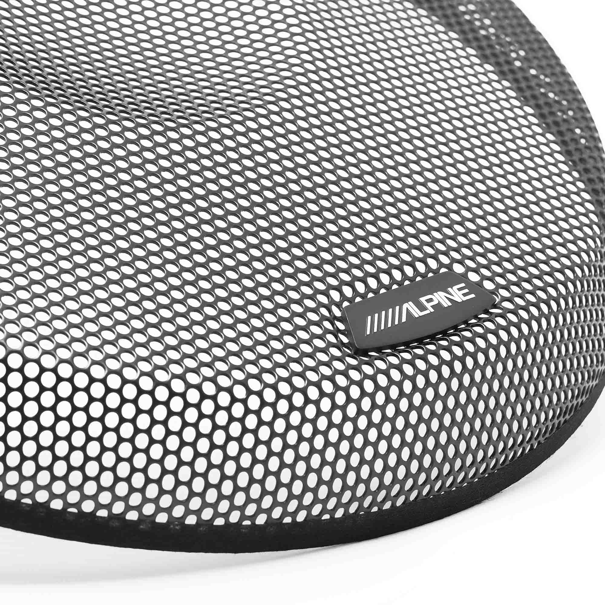 Alpine RS-W12D4 R Series 12 Dual 4-Ohm Shallow Subwoofer 600 Watts with Alpine KTE-RS12G 12-Inche Grille for R Series Shallow Subwoofers Bundle