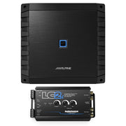 Alpine S2-A60M S Series Mono Class D Subwoofer Amplifier 600W with AudioControl LC2i 2 Channel Line-Output Converter with AccuBASS Bundle