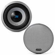 Alpine S2-W10D2 S Series 10 Dual 2-Ohm Subwoofer 1800W with Alpine KTE-10G.3 10 Subwoofer Grille for Select Alpine Subwoofers Bundle