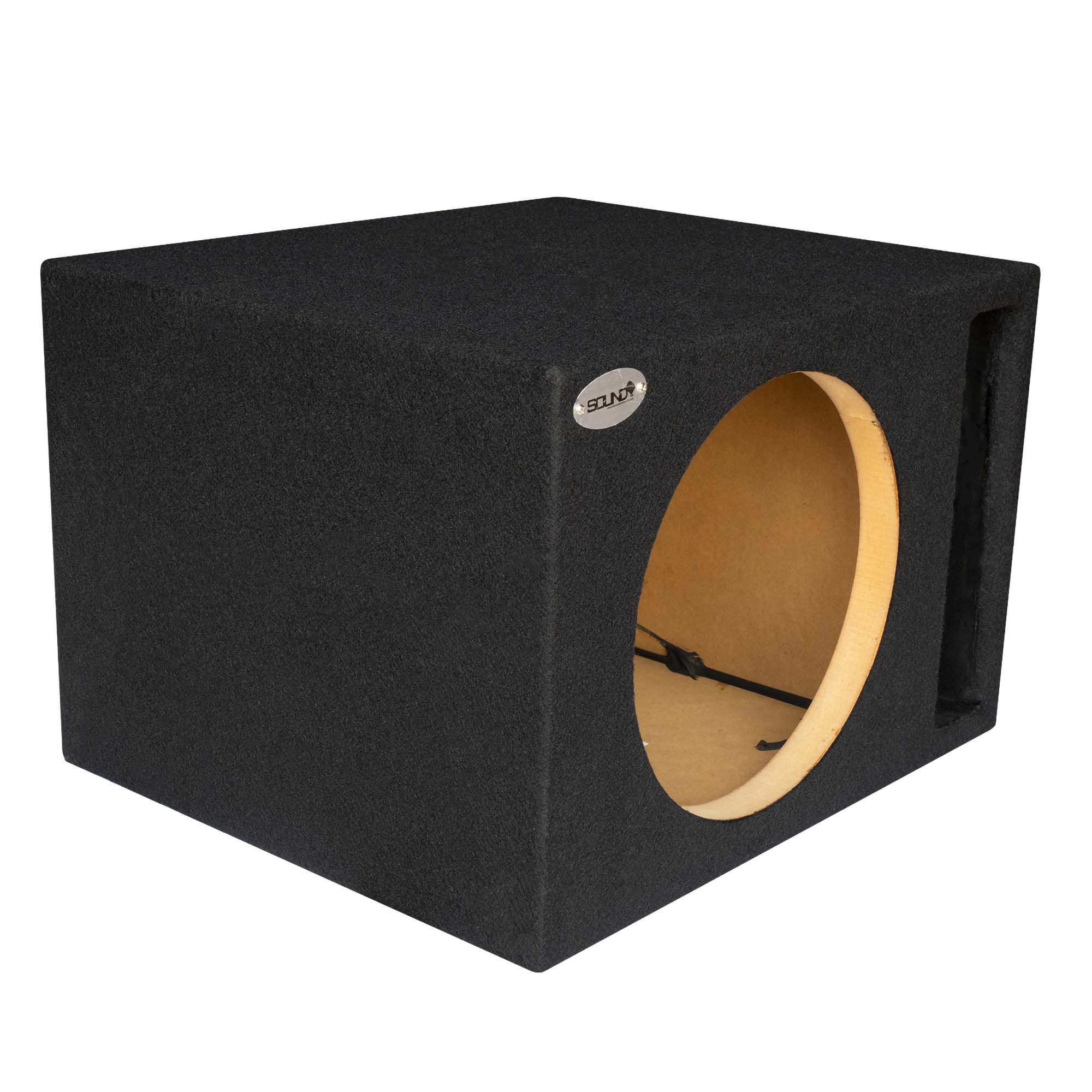 Alpine S2-W10D2 S Series 10 Dual 2-Ohm Subwoofer 1800W with SoundBox E Series Single 10-Inch Vented Subwoofer Enclosure Bundle